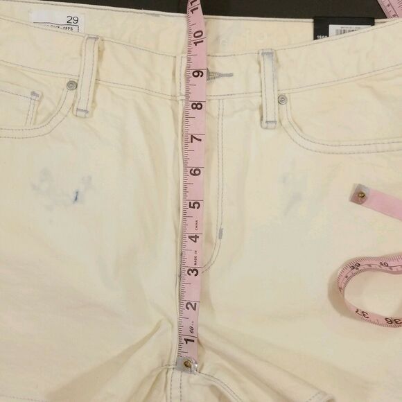 Gap Slim Cut-off Jean Short 29 Vintage Wash Bleach - Picture 4 of 5